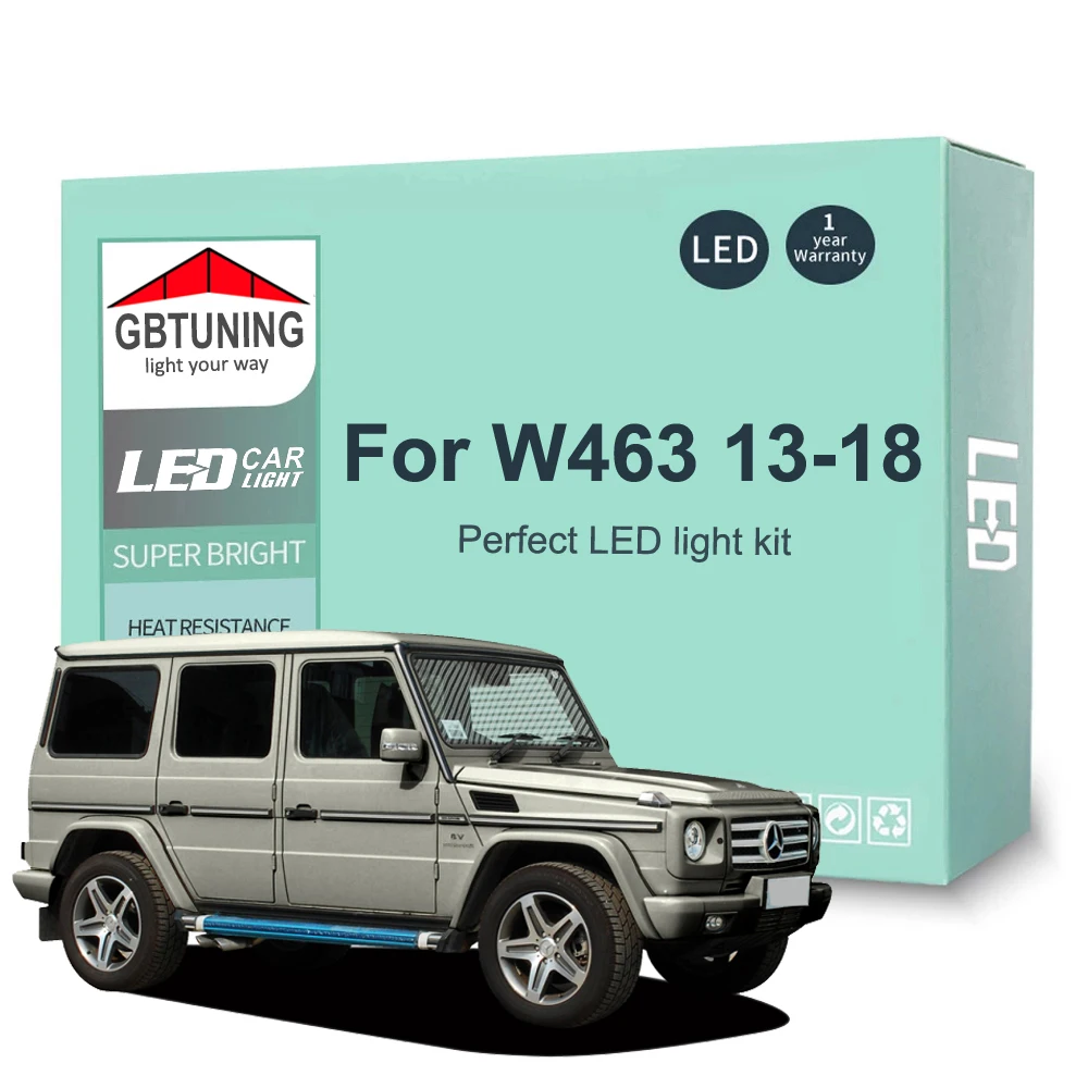 14 шт. автомобильные аксессуары для Mercedes Benz G Class W463 G350 G500 G63 G65 2013-2018 Canbus Dome Footwell