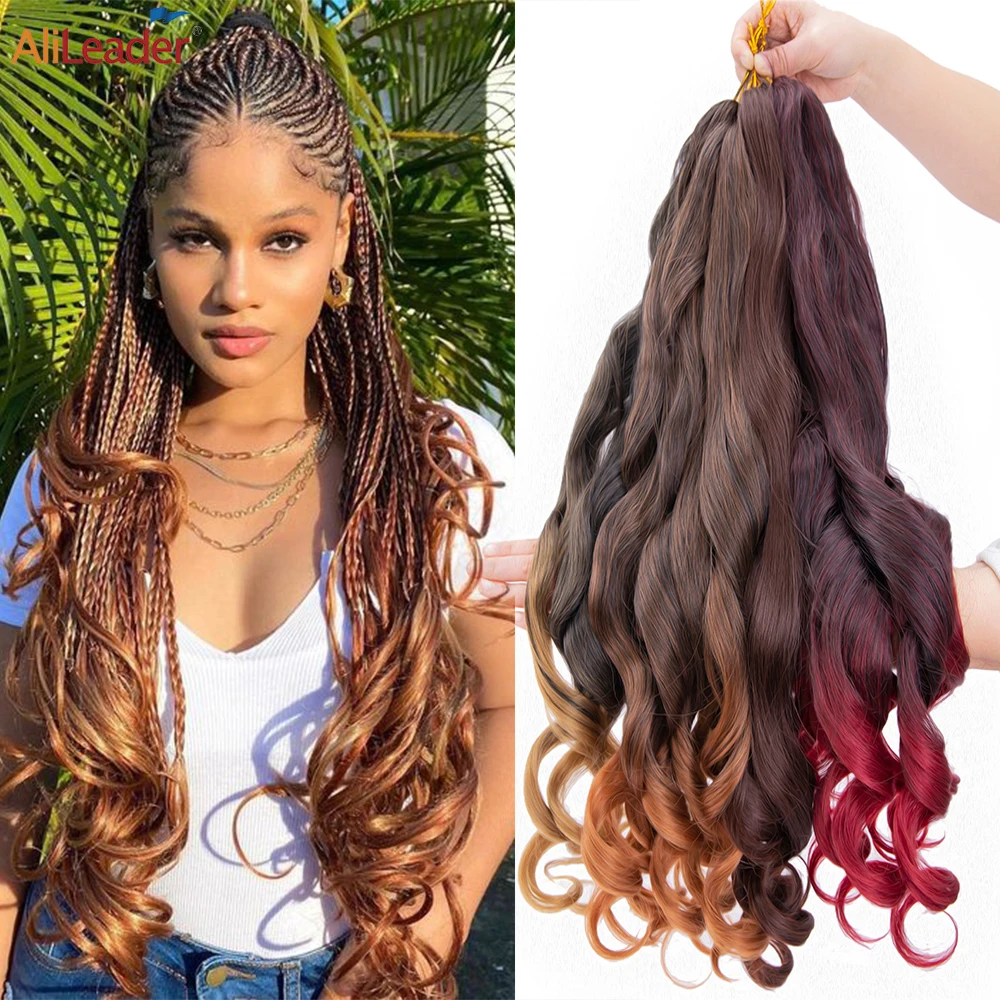 

Cheap Synthetic Hair Extensions Soft French Curls Braiding Hair Fake Hair Bulk African Curls Pre StreTched Crochet Braids Hair