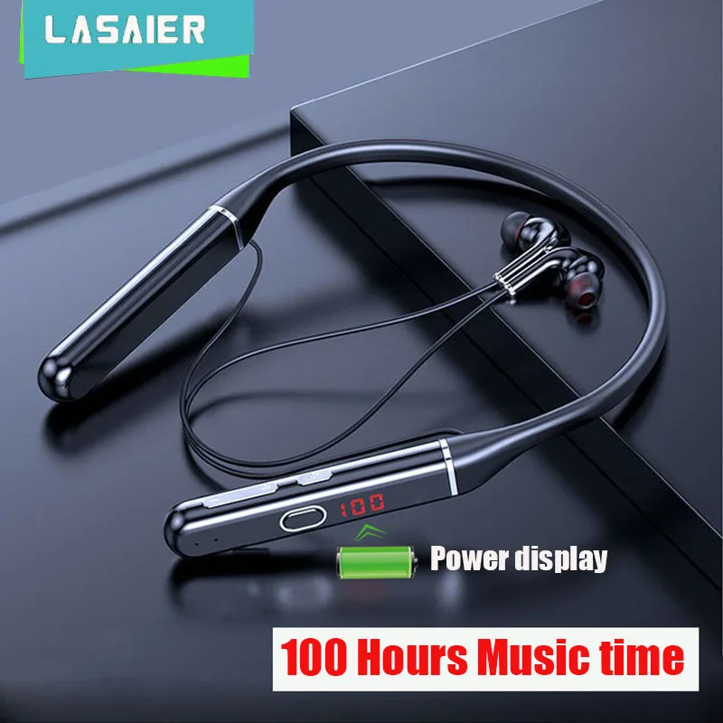 

100 Hours Playback Wireless Bluetooth Earphones Magnetic Sports Running Headset IPX5 Waterproof Sport earbuds Noise reduction