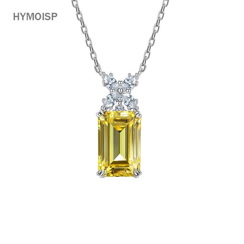 

Колье из серебра 925 пробы с изумрудом, 8*12 мм