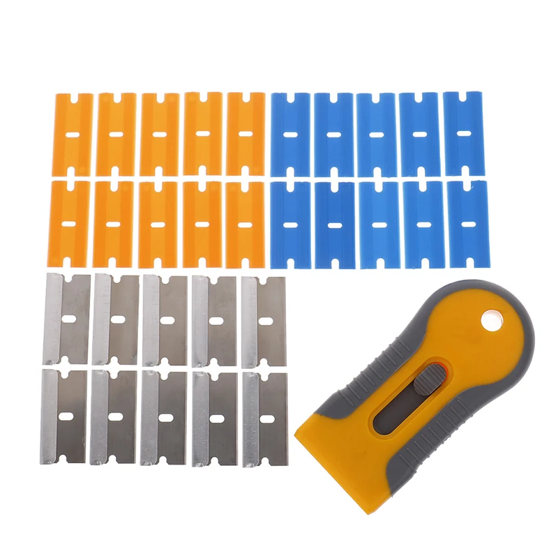 

Cleaning Blade Scraper Glass Blade Cleaning Plastic Blade Glue Removal Blade Window Glass Adhesive Removal Tool Car Film Tool