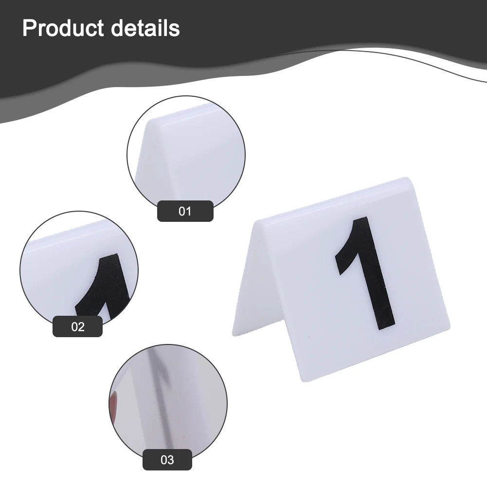 

20pcs Table Number Signs Acrylic Number Decor For Wedding Party Table Number Signs Durable Acrylic Table Tent Sign