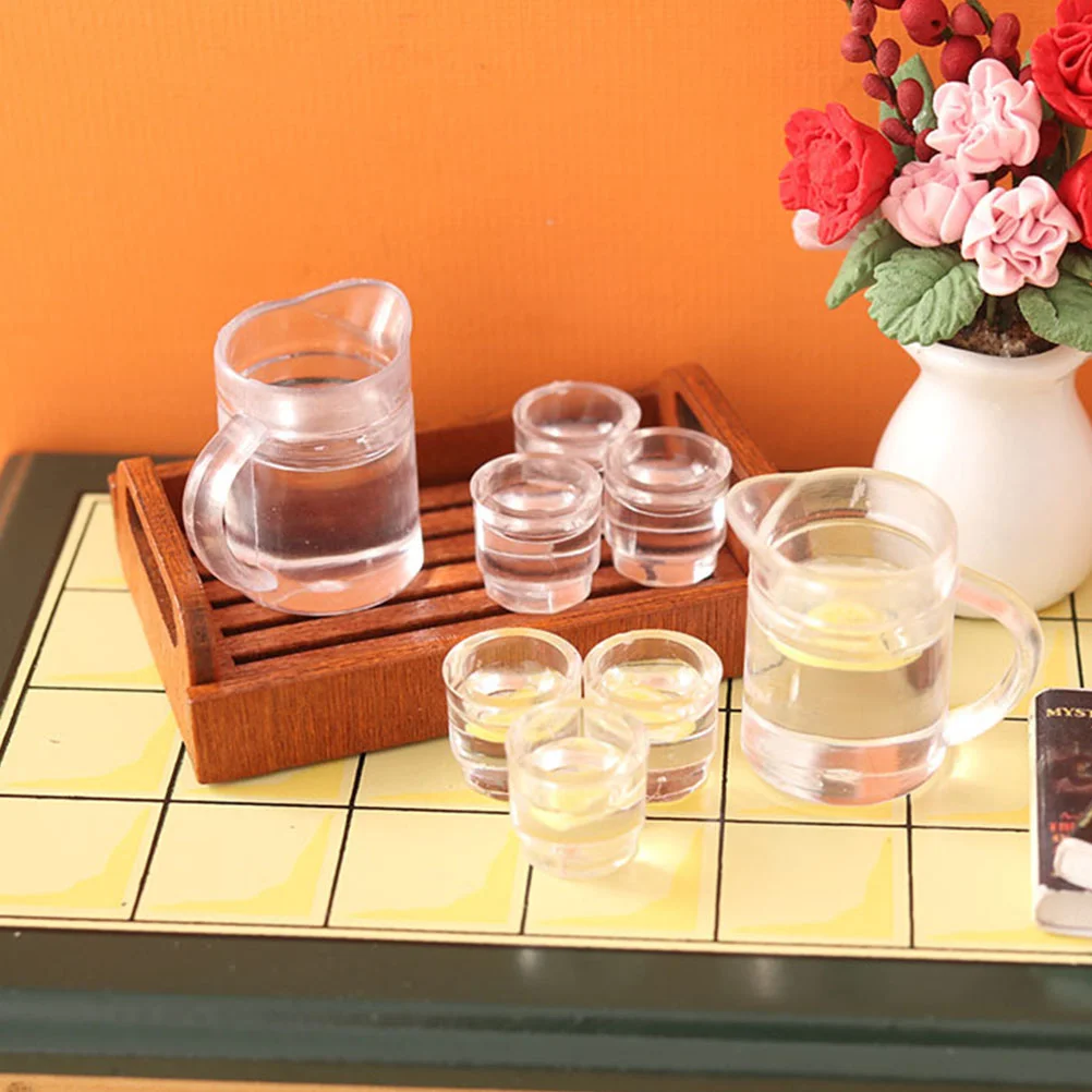 

Miniature Cups Plastic Drinks Kettles Water Kitchenware Lemon House Decoration