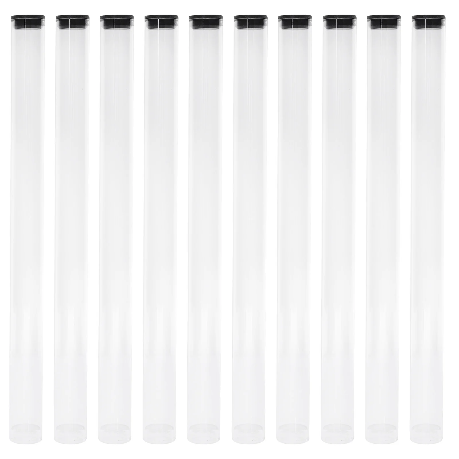 

6 Pcs Plastic Containers Acrylic Tube Stick Holder -stick Pipe Perfume 22.8X1.9CM Transparent Black