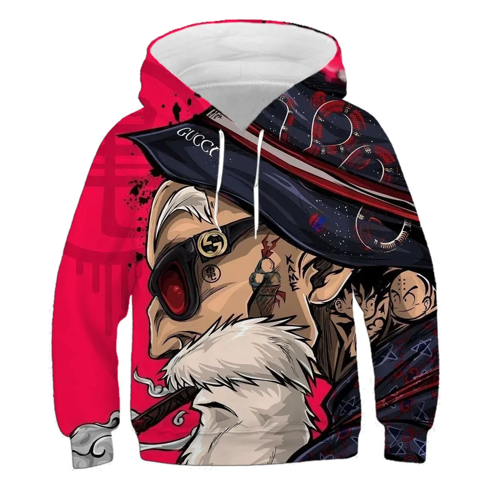 

2023 New DRAGON Ball Boys' 3D Print Hoodie Fashion Loose Long Sleeve Spring and Autumn Pullover