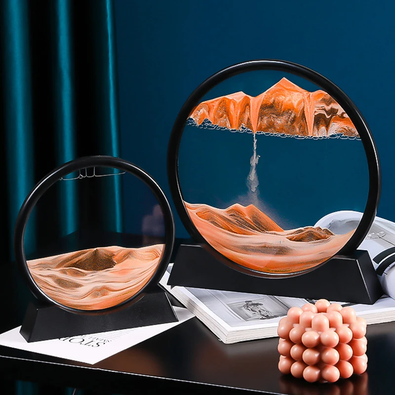

Креативная картина с движущимся песком, картина с сыпучим песком из стекла, 3D глубоководный песчаный пейзаж, праздничный домашний декор, ид...