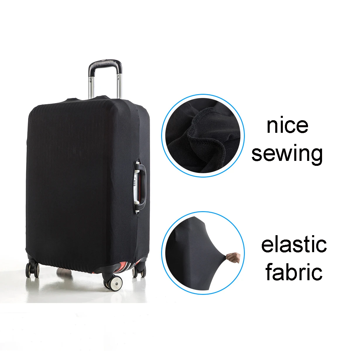 Custom Luggage Case Protective Cover 18-32 Inch Elastic Dust Covers Initial Name Personalized Suitcase Flowers Alphabet A-Z