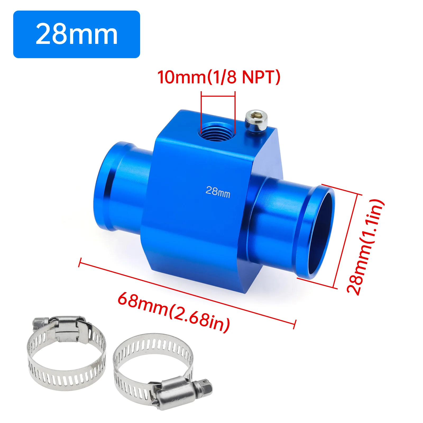 

Универсальный Вольтметр для измерения температуры воды, Автомобильный Цифровой Автомобильный датчик, датчик температуры воды 10 мм 2 в 1, горизонтальный датчик температуры воды 12 В