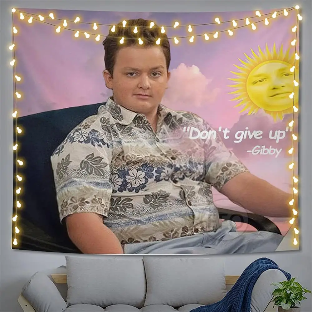 Noick Gibby из icpearl гобелен Настенный декор Fuuny Meme эстетические гобелены коврик для
