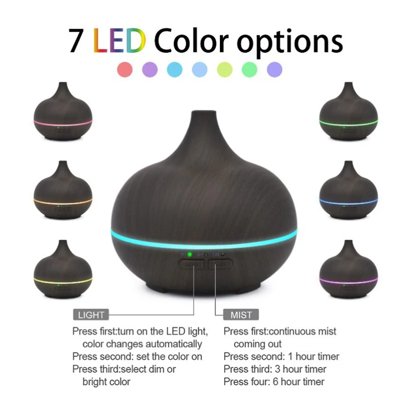 Электрический аромадиффузор 550 мл диффузор эфирных масел увлажнитель воздуха