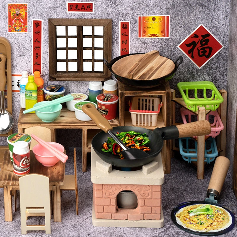 

1 комплект 1:12 миниатюрная мебель для кукольного домика мини-плита лопатка горшок варочная поверхность кухонная утварь кухонный декор для детей ролевая игра