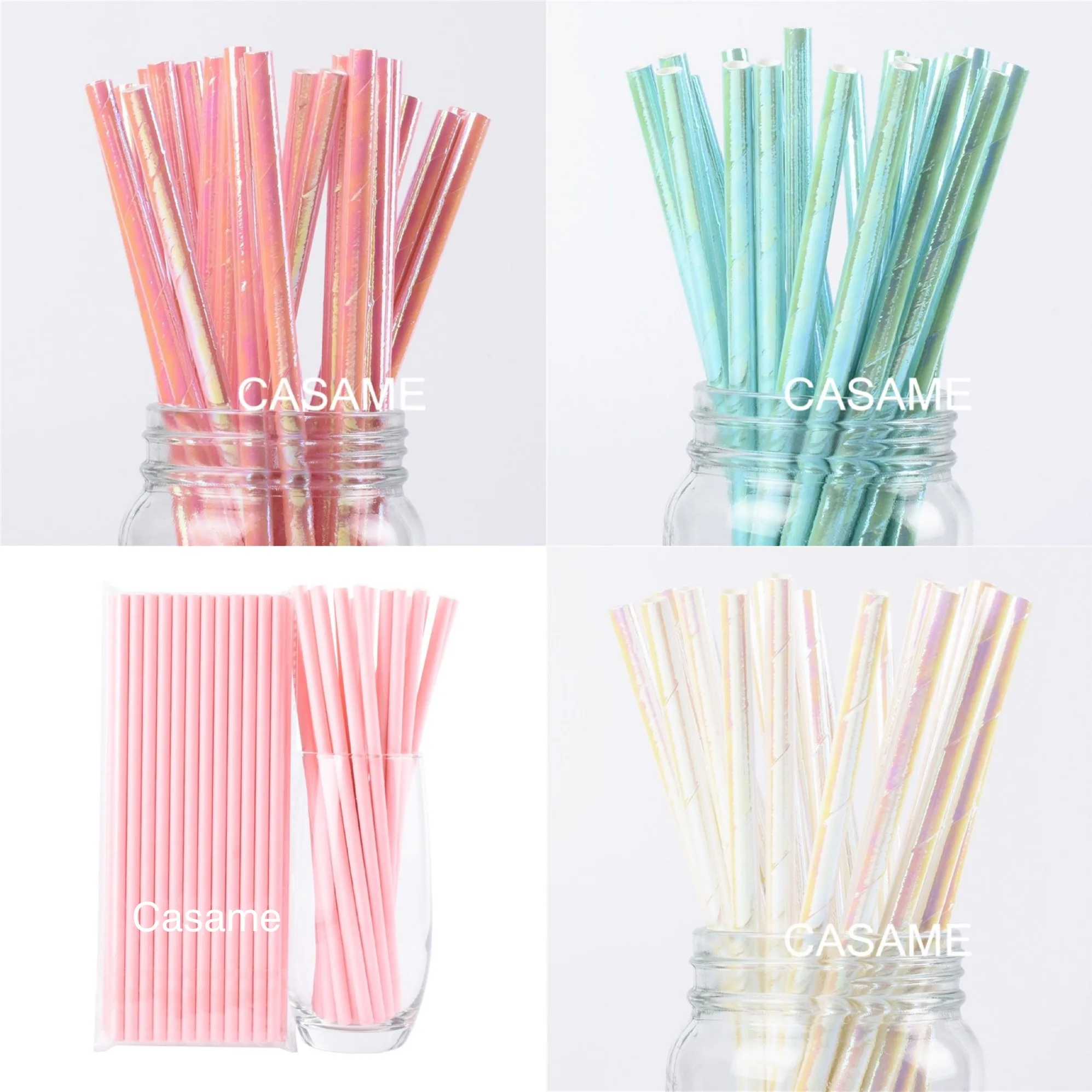 

Lovely lridescent Straws carnaval Party Wedding Decoration Kids Birthday Baby Shower Christmas Frozen Supplies unicorn party