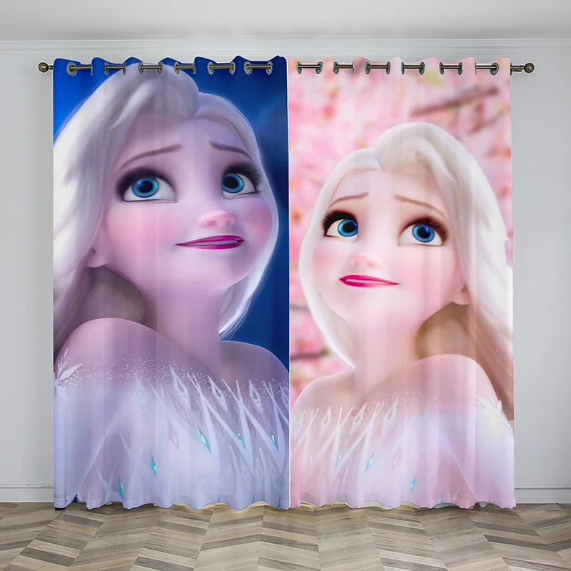 

Занавески «Холодное сердце» в стиле Принцессы Диснея, шторы для спальни, девушки, украшение для балкона, эркера, светонепроницаемые солнцез...
