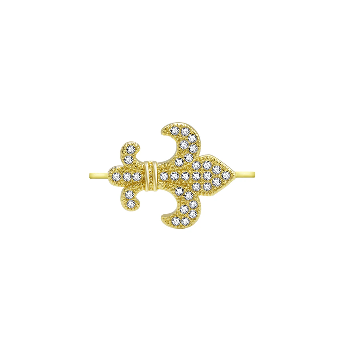 Trendy White Zirconia 3 Color Flower Pendant Earring Jewelry Making Necklace Bracelet Gift DIY CZ Accessories Supplies Wholesale