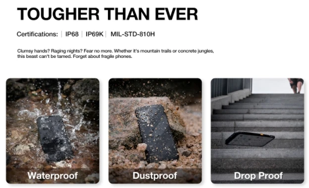 Agm H6 смартфон с 6-дюймовым дисплеем восьмиядерным процессором ОЗУ 8 Гб ПЗУ 2025 ГБ 4G