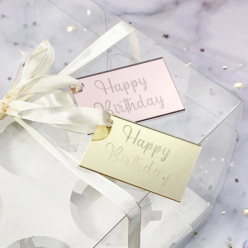 

Новые акриловые топперы для капкейков на день рождения, товары для детского дня рождения, упаковка для тортов, Подарочная коробка, украшени...