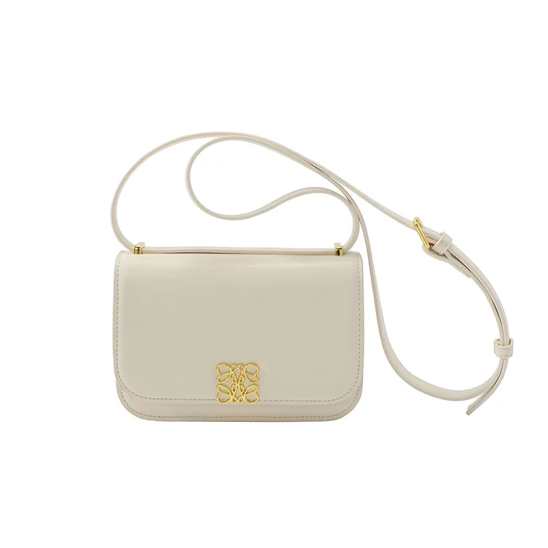 2023 New Fashion Cow Leather Vintage Messenger Small Square Bags High Quality Solid Simple Casual Ladies Crossbody Handbags Sac