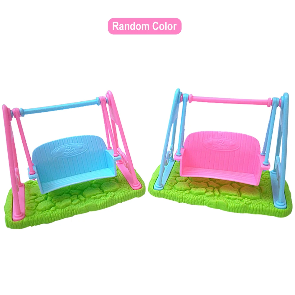 

Cartoon Simulation Swing Balance Kids Girls Toy Dolls Accessories For Children Pretend Play Doll House Swing Girl Play House Toy