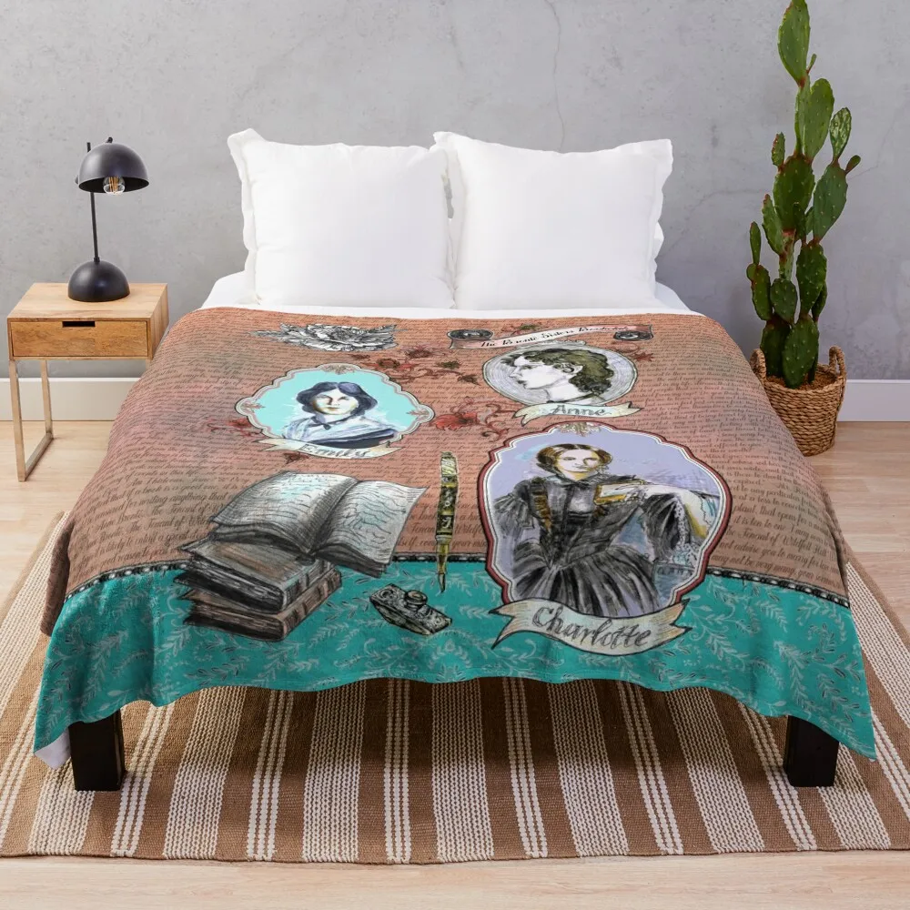 Книжный клуб The Bronte Sisters - Charlotte Emily Плед Anne Пляжные многофункциональные одеяла