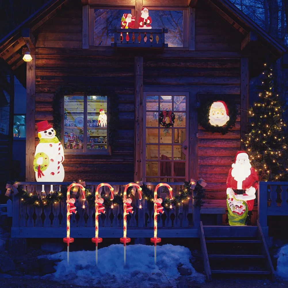 2 упаковки светильников с снежным цветком Санта IP65 Водонепроницаемый