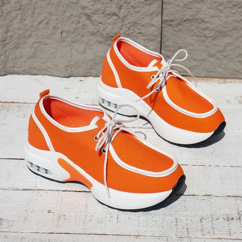 

Женские спортивные туфли с леопардовым принтом, повседневные туфли на толстой подошве с круглым носком, для весны и осени, 2023