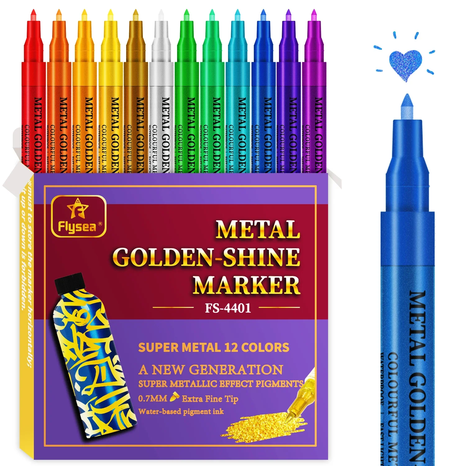 

Золотые блестящие маркеры для росписи