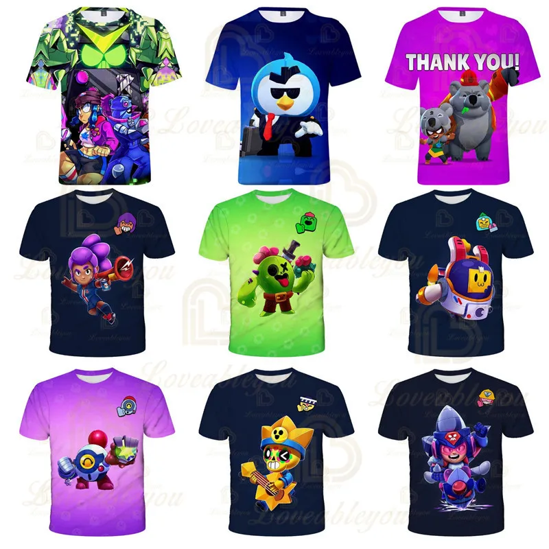 

Clothing T-shirt Janet Bonnie Ruffs Colt Shelly and Kids Star, Tops Men 2022 Boys Girls Shoot Game 3D Print T Shirts