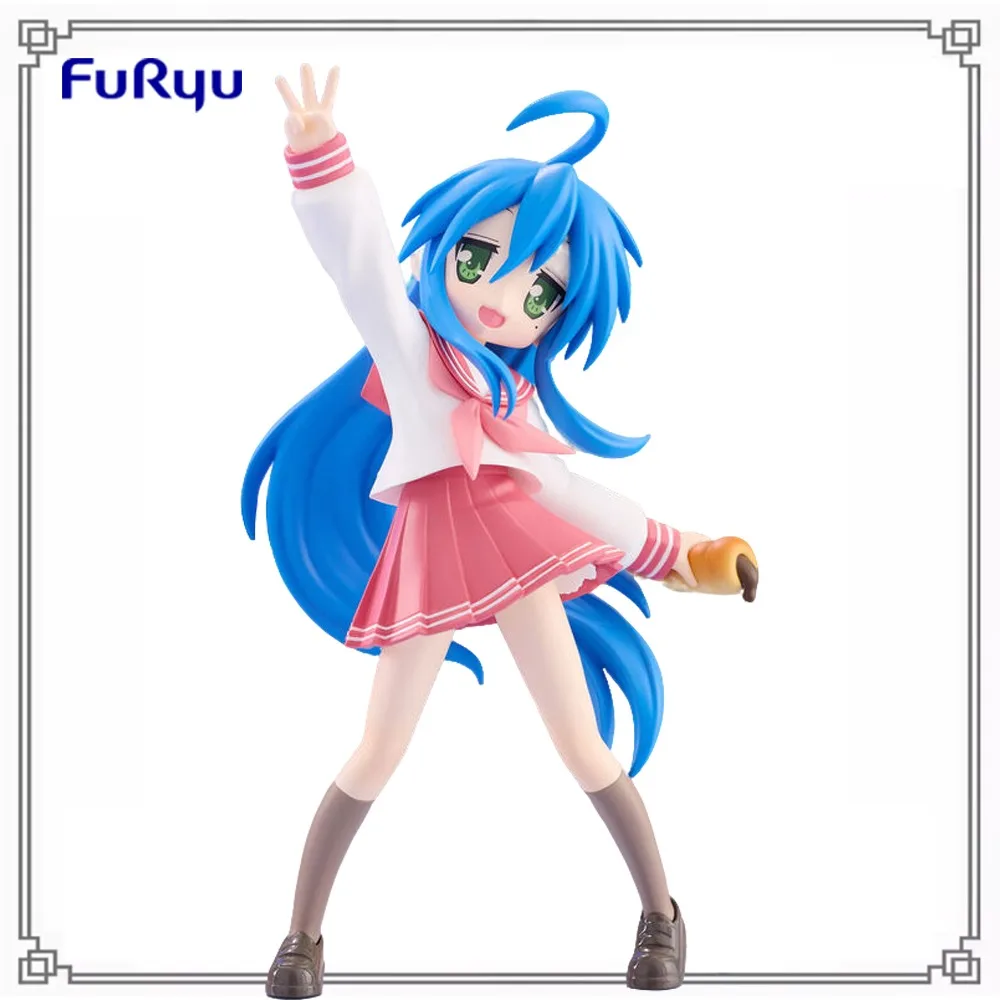Фото 100% в наличии Оригинальная фигурка Furyu Trio-Try-iT LuckyStar Izumi Konata, аниме-фигурка, модель, украшение, подарок на день рождения, игрушки №1