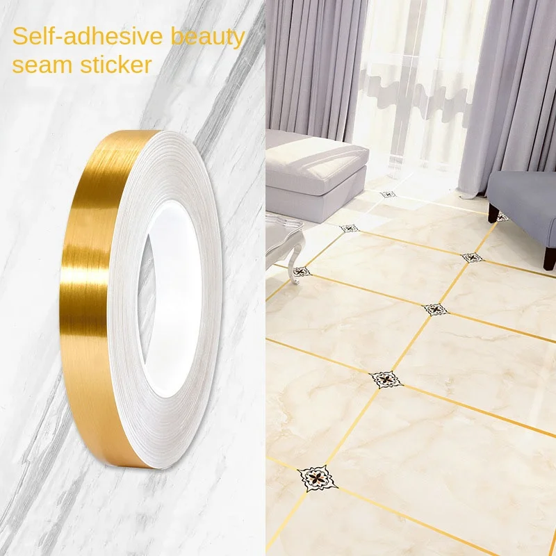 

50M Self Adhesive Floor Tile Stickers Waterproof Wall Gap Sealing Tape Strip Floor Tile Beauty Seam Sticker Wall Decoration