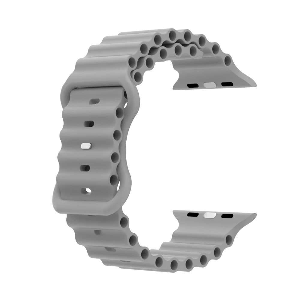 Ocean silicone strap For Apple watch Band Ultra 49mm 45mm 44mm Watchband For iWatch series 8 7 SE 6 4 3 42 38 41mm 40mm Bracelet