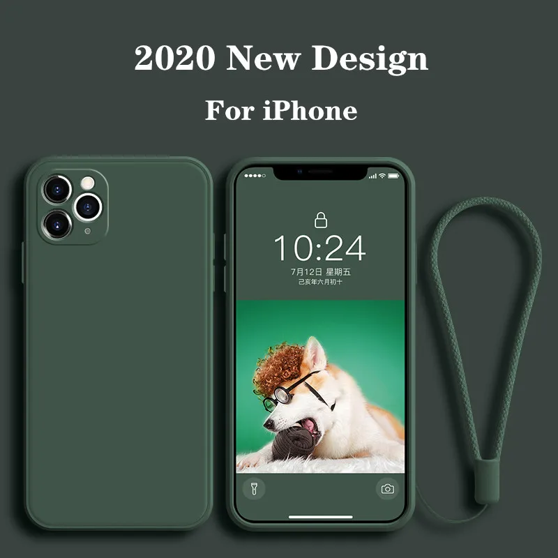 

Жидкий силиконовый чехол для iPhone 11 12 13 Pro Max Mini XS XR X 7 8 Plus orSE2