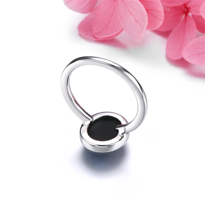 Натуральное 3-каратное серебро 925 пробы кольцо с большим драгоценным камнем