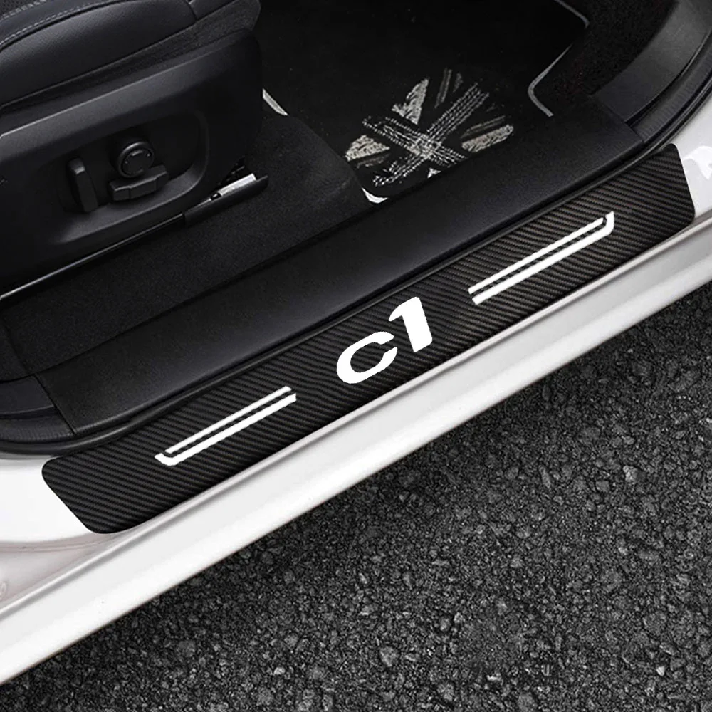 

5PCS Car Door Sill Protector Sticker for Citroen C1 2022 2021 2020 2019 2018 2017 2016 2015 Trunk Bumper Threshold Guards Decals
