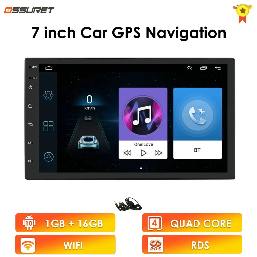

4Core Android Car Multimedia Auto Radio Player Universal Stereo Video 2 Din 7 Inches Head Unit Autoradio WIFI Mirror Link Camera