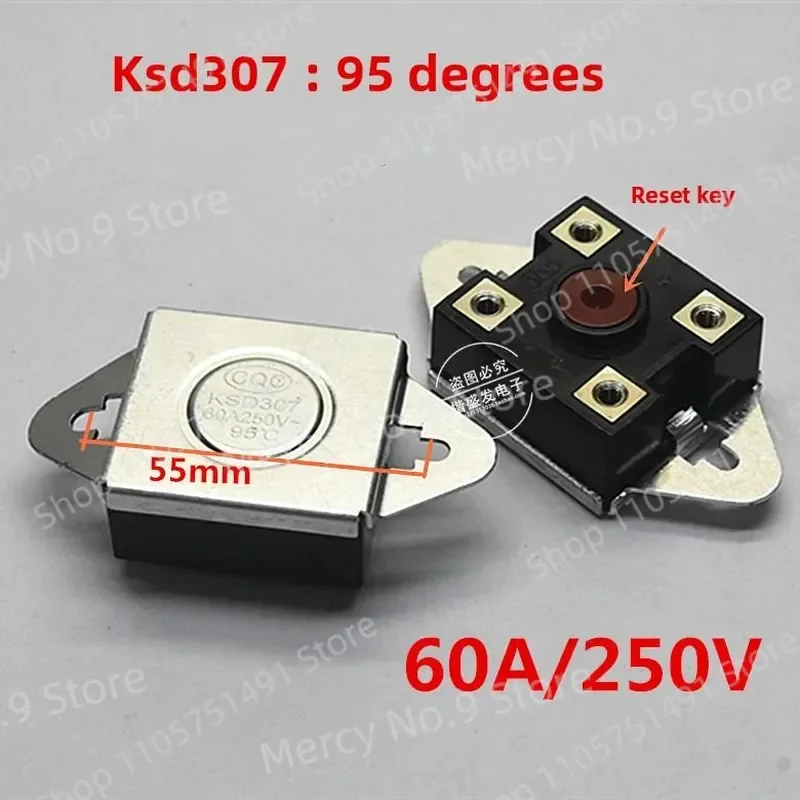 1 шт. термовыключатель KSD307 KSD306 для водонагревателя, защита от сухого хода, контроль температуры, 95 градусов, 250В, 60А, ограничитель температуры (art.: 3920dc4bcc404) - 3920dc4bcc404