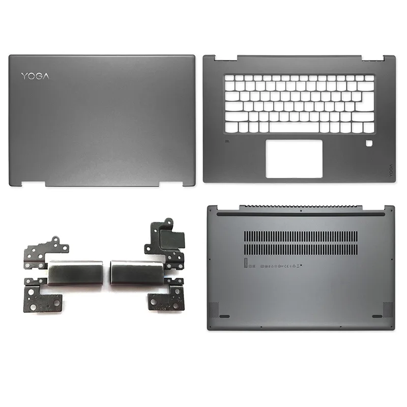 

New For Lenovo IdeaPad YOGA 720-15 720-15IKB Laptop LCD Back Cover Hinges Palmrest Upper Case Bottom Base Lower Shell Gray