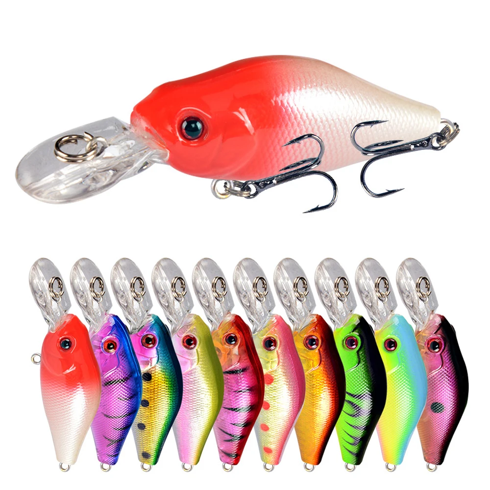 

1PCS 7cm 8g Minnow Fishing Wobblers Artificial Hard Bait Fake Plastic Lures Pesca Crankbait Pike Treble Hooks Tackle Swimbait