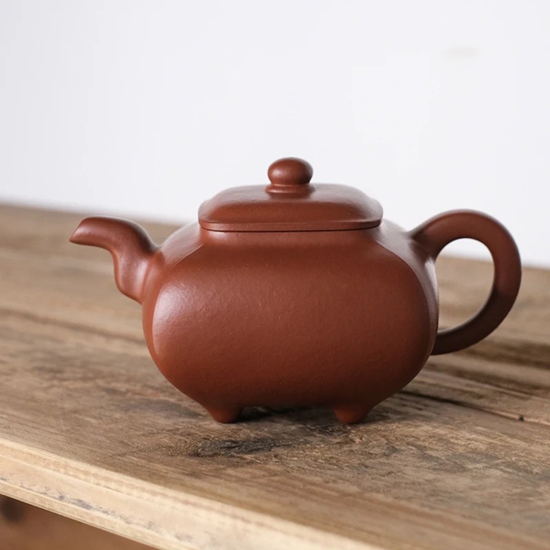 

Jianghu Teahouse Cinnabar Sand Big Product Oven Chen Yun Works Yixing Raw Ore Handmade Purple Clay Teapot Tea Set