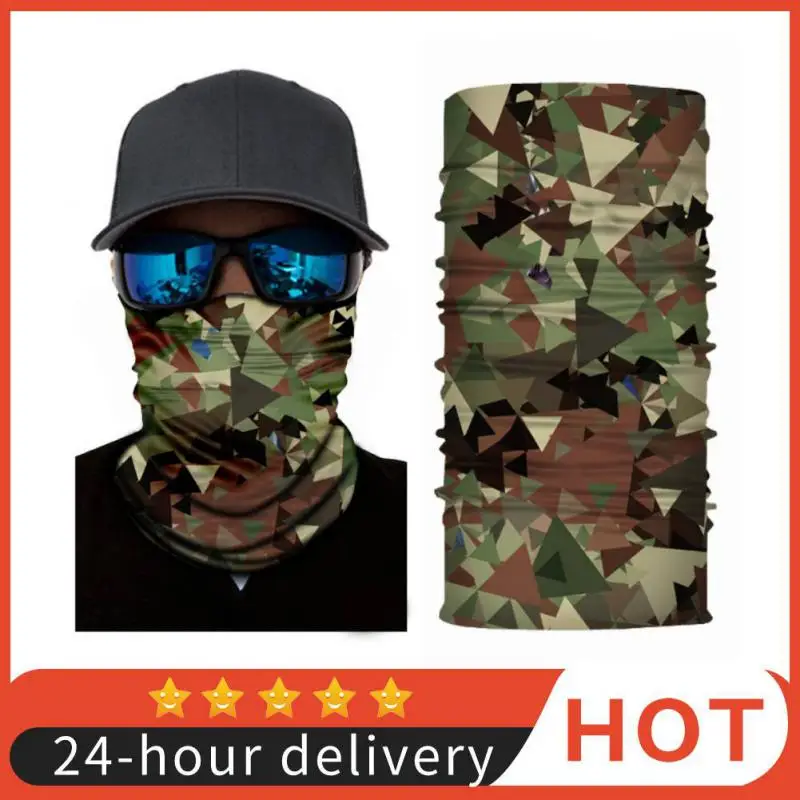 Men Camouflage Cycling Face Mask Skull Bandana Tactical Military Scarf Neck Gaiter Seamless Women Balaclava Tube Face Shield