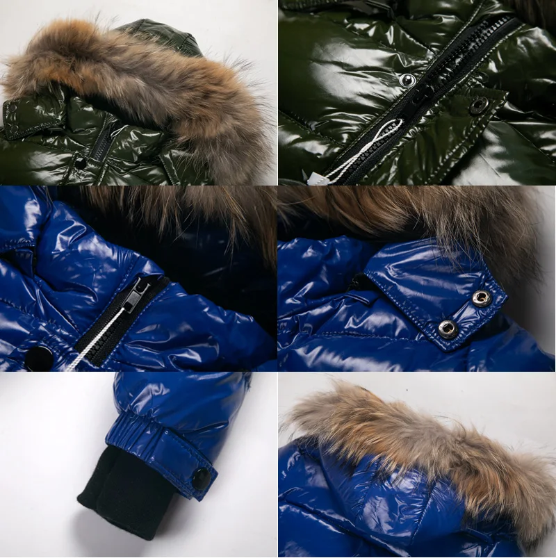 Children's DownJacket Boy Girl'sNatural Fur Collar Detachable - 30 Degree Winter New Cold Proof Jacket