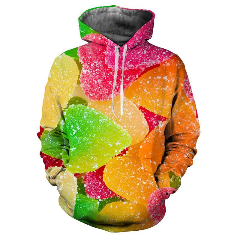 Funny Colorful Candy 3D Printed Men's Hoodie