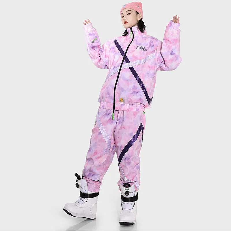 

Зимняя мужская Оригинальная одежда, Женская водонепроницаемая одежда для сноуборда, женский комбинезон, ветрозащитный Свободный Цельный С...