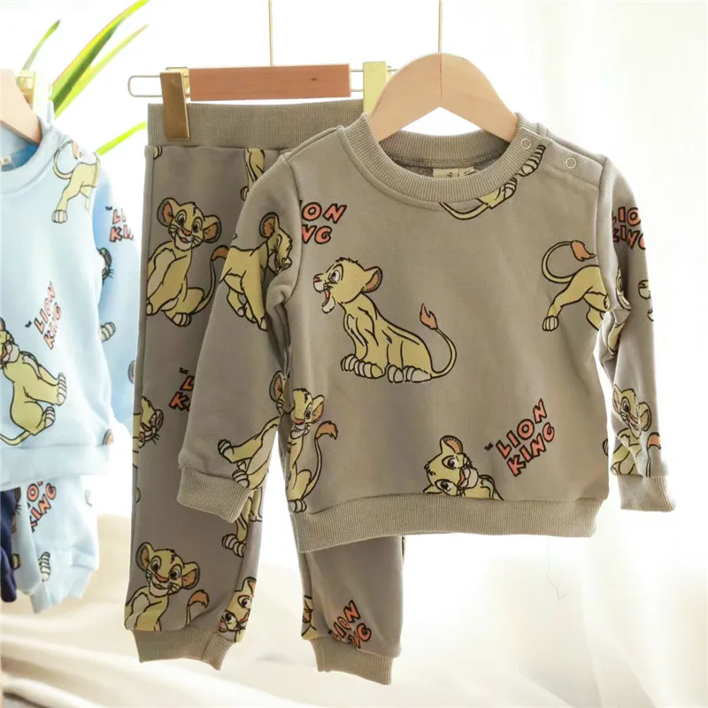 

EnkeliBB Toddler Boys AW Sweatshirt and Pants Sets Tiger Pattern Cartoon Casual Baby Clothes