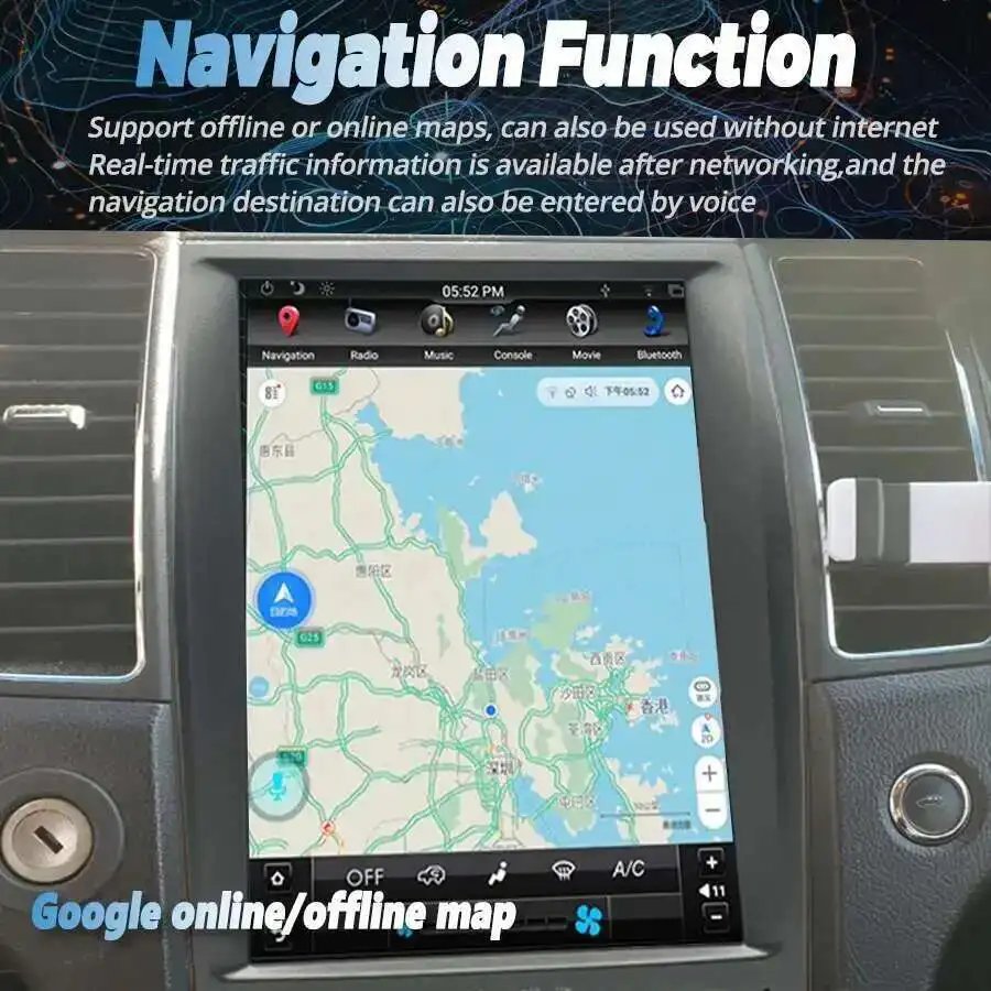 12,1-дюймовый Android 14 для Ford Taurus 2010-2019 Tesla Экран Мультимедиа Стерео Авто Авто Радио GPS Видеоплеер Carplay Головное устройство (art.: 3920cd851753e) - 3920cd851753e