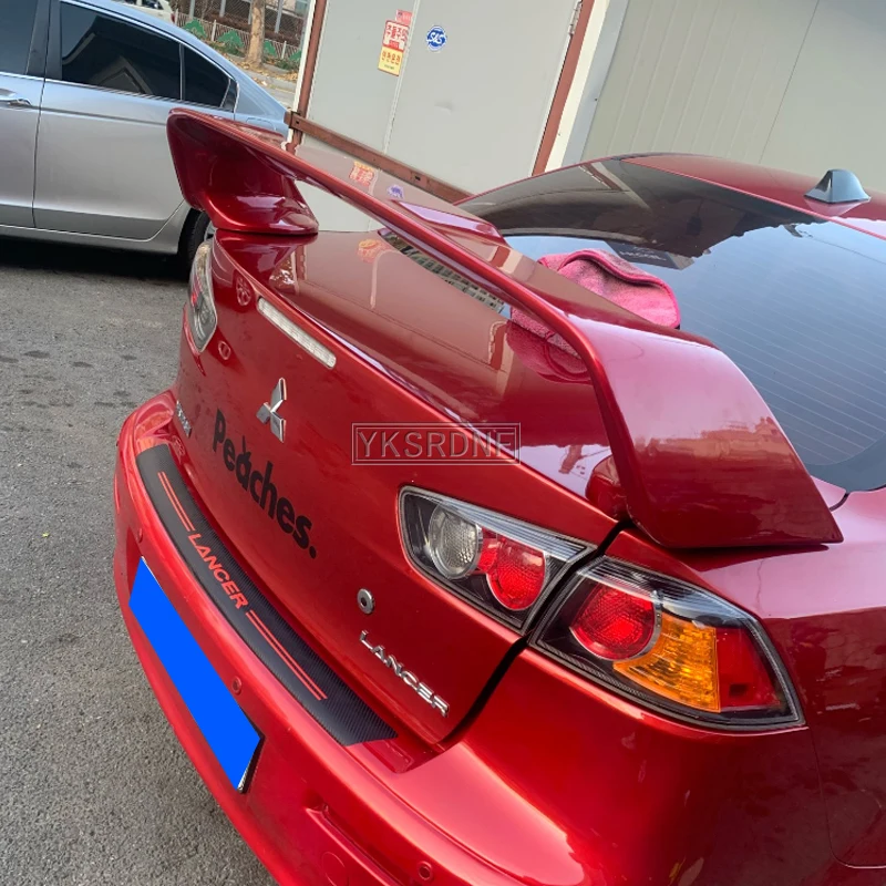Для Mitsubishi LANCER EVO черный спойлер 2008-2015 ABS материал грунтовка цвет автомобиля