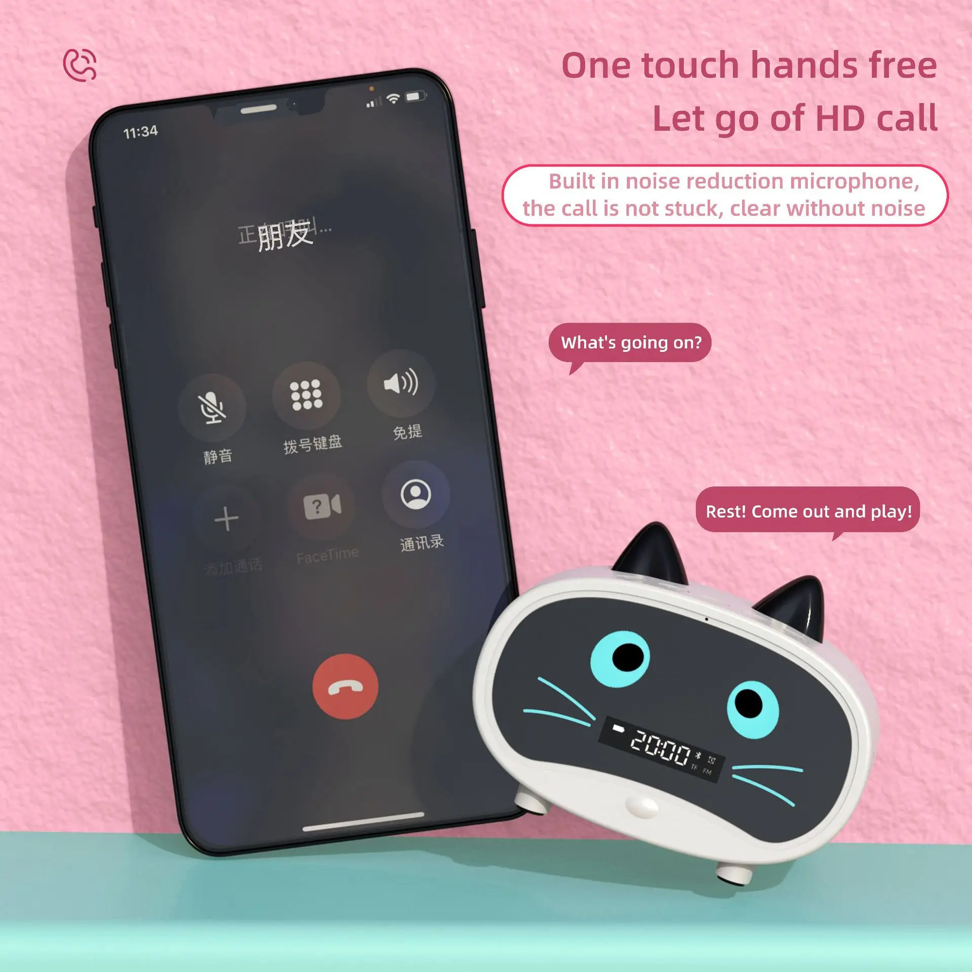 Bluetooth-колонка с милым котом креативная Водонепроницаемая Беспроводная колонка