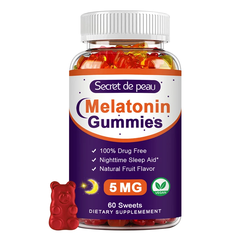 

SDP Melatonin 5mg Gummies Solve Insomnia Adult Night Sleep Assist Melatonins Vitamin B6 Tablet Melatonine Healthy Care For Adult