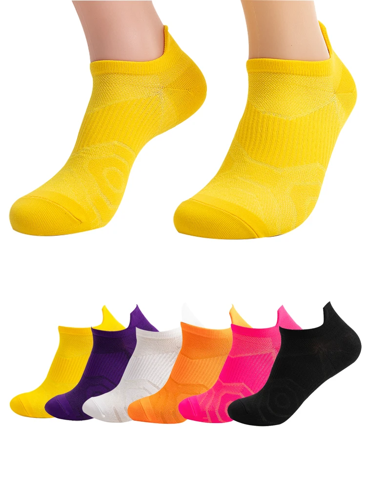 Standard Thickness Socks Pure Color Cotton Sports Socks for Men and Women with Thickened Soles Cotton Breathable Sweat-absorbent