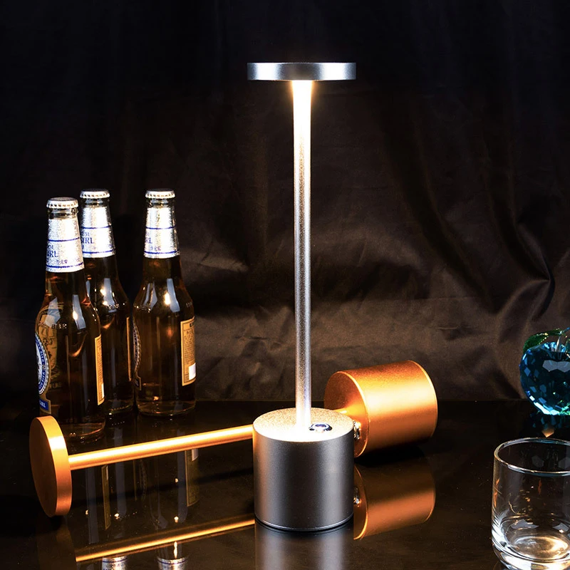 

Nordic LED Rechargeable USB Desk Lamp Cordless Touch Dimming Table Lamps Restaurant Bar Hotel Home Reading Bedside Night Light