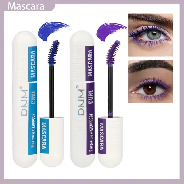 4 Colors Mascara Eyelashes Curling Extension Black Purple Blue White Mascara Non-smudge Waterproof Fast Dry Long-lasting Makeup 1